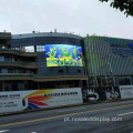 Tela de exibição de fachada de janela de cortina transparente com led de vidro